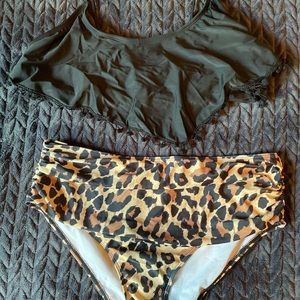 cheetah print 2-pc swim set